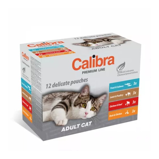 Calibra KAPSIČKA Premium cat Adult Multipack 12 x 100 g
